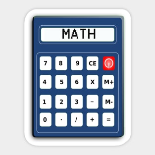 MATH SUBJECT STICKERS, CALCULATOR WITH SUBJECT (MATH) PRINTED ON IT'S DISPLAY, Great Design for Students & Math Teachers Sticker